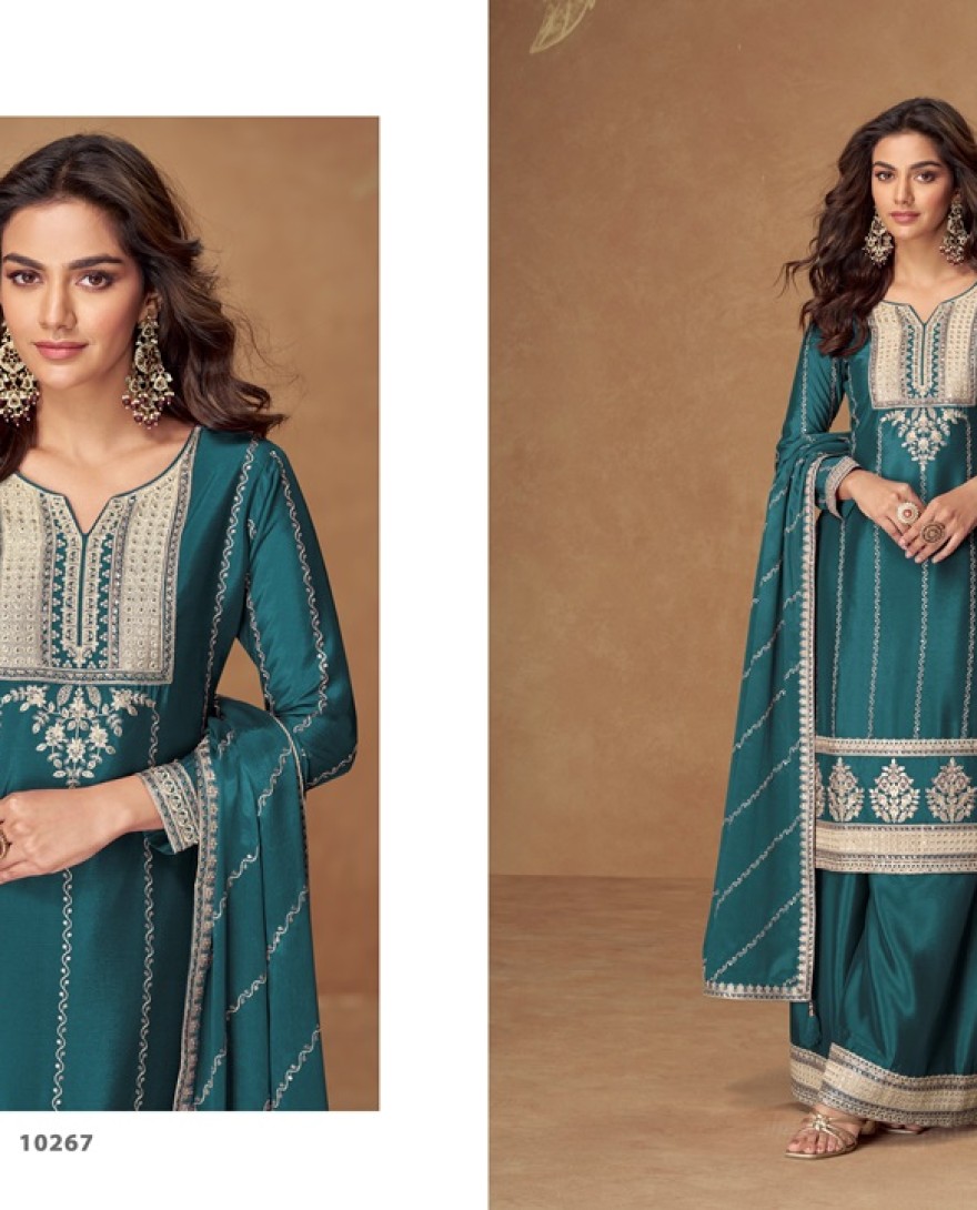 10267 - Emerald Enchantment with Golden Accents suit 